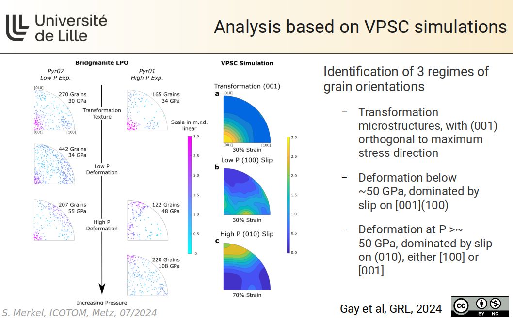 Analysis based on VPSC simulations
